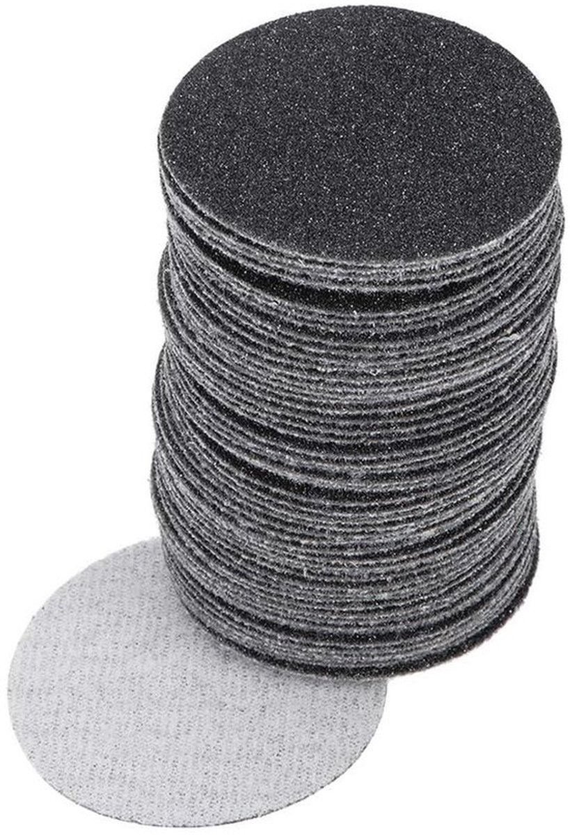 Schuurpapierschijf 5 cm - 80 Korrel - Schuurpapier Set - Natte/Droge Toepassing - Siliciumcarbide - Flexibel en Waterdicht - Schuurpad