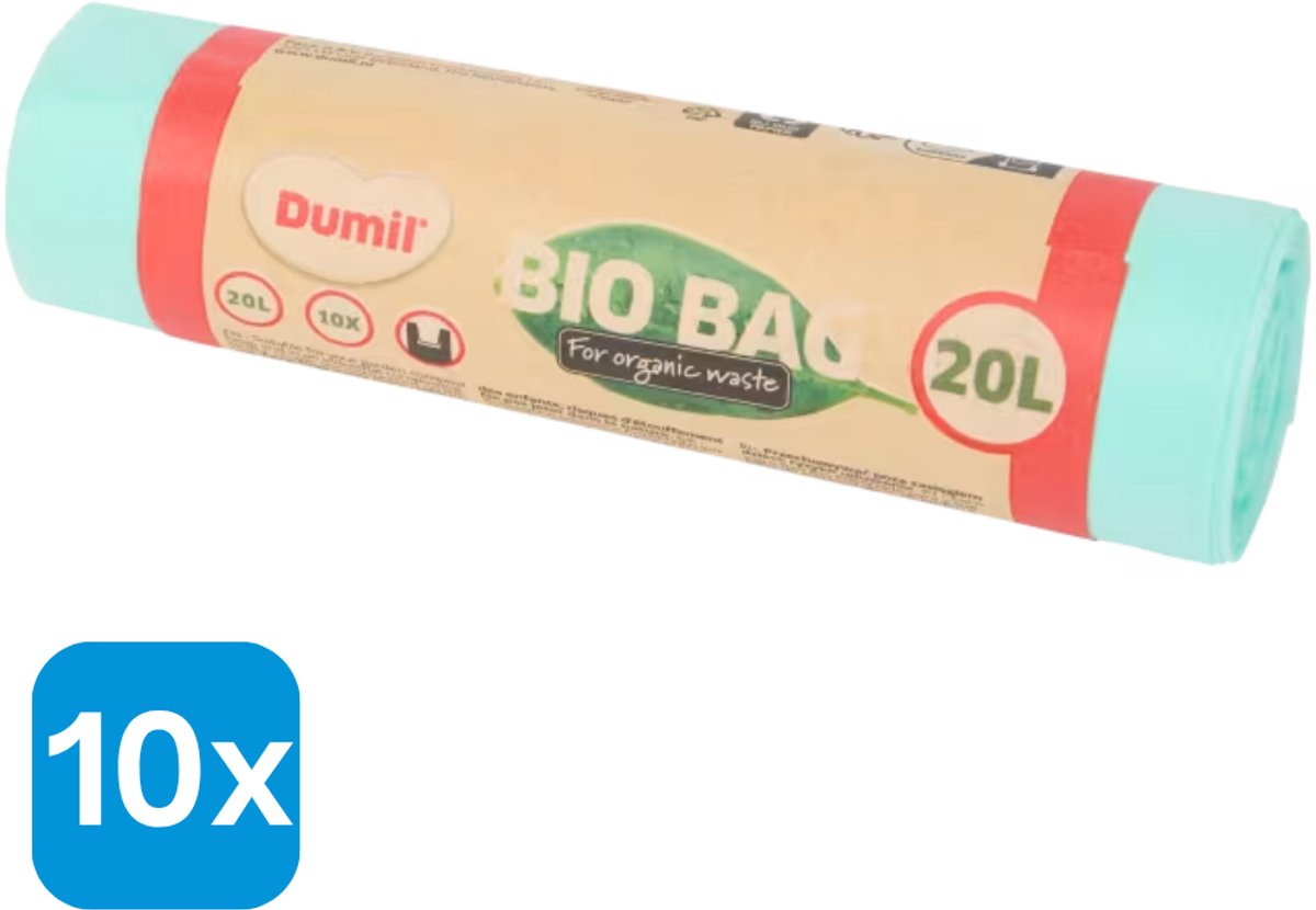 Bio Bag - biozak 20 liter - 45 x 50 cm - 10 rollen = 100 zakken