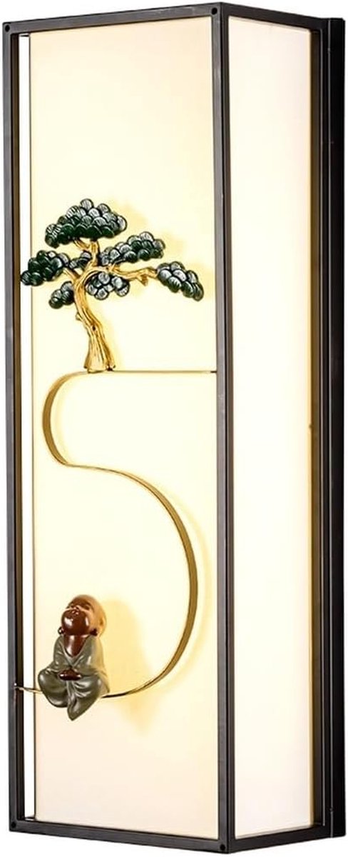 Wandlamp Chinese Stijl - Wanddecoratie Licht - Sfeerverlichting Creëren - Stijlvolle Uitstraling - 60 cm Hoog - One Color