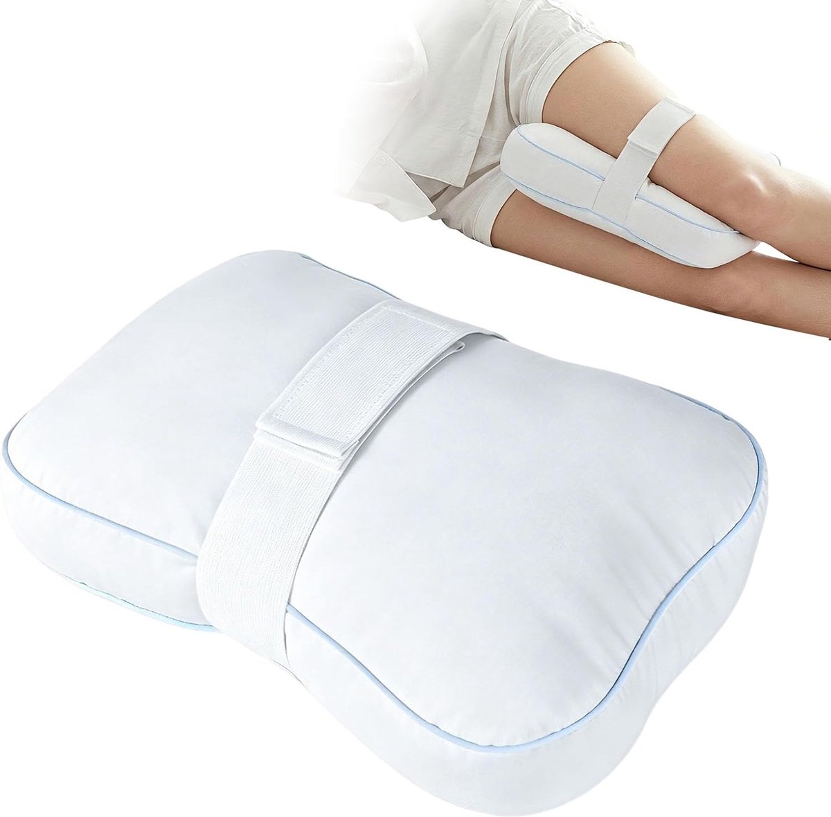SnelShoppen - Ergonomisch Kniekussen voor Zijslapers, Orthopedisch Kussen met Verstelbare Strap, Ondersteuning voor Rug, Heupen en Wervelkolom, Hoogwa