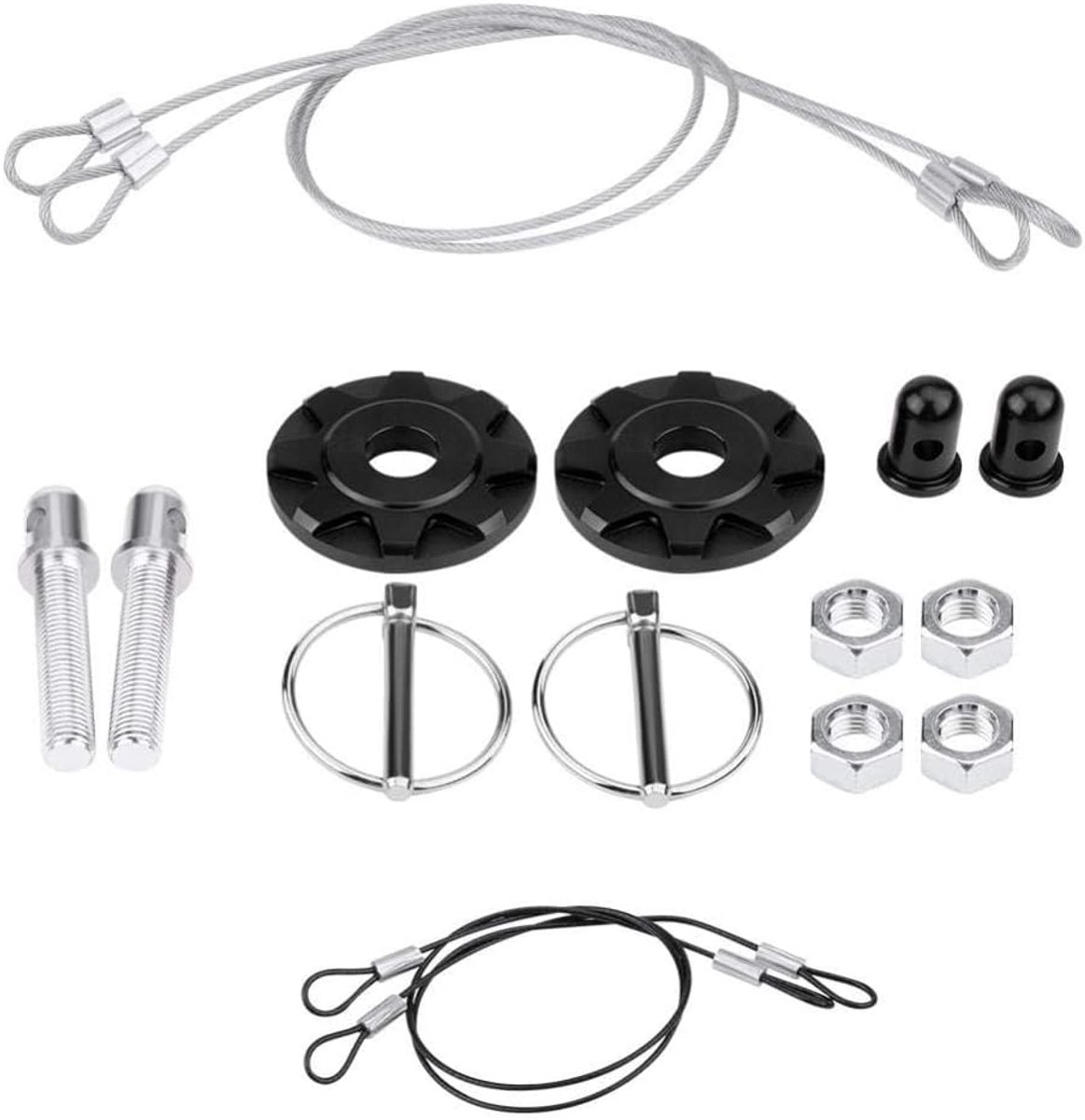 SnelShoppen - Hairpin Lock Aluminium Legering Auto Racing Haarpin Slot Uitbreidingsset Universeel (Zwart) - Duurzaam, Corrosiebestendig, CNC Bewerkt