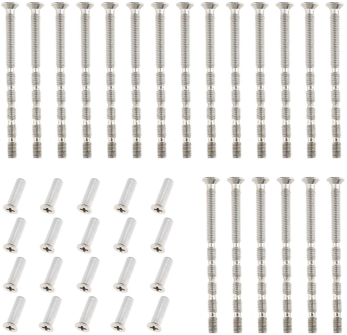 SnelShoppen - 20x M4x60mm Universele Metalen Verbinding Schroeven met Phillipskop voor Deurhandgrepen, Aansluitdozen en Meer