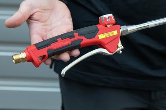 Industriële Branderset - Gasbrander Set - Onkruid Verdelgen - Met Piëzo Ontsteking - 5 Meter Slang - Zilver — afbeelding 5