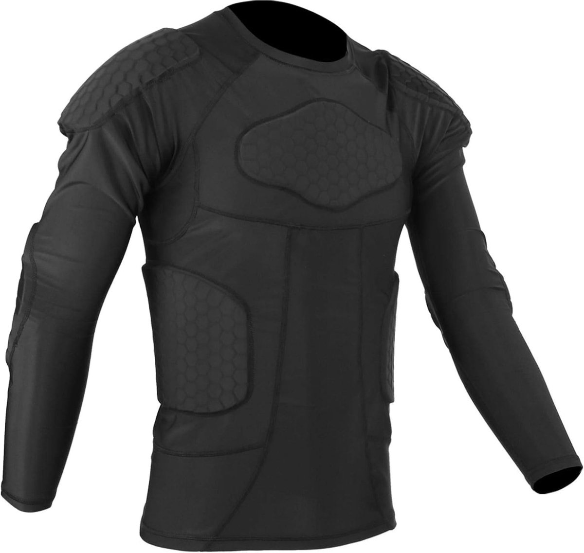SnelShoppen - Dikke Sportset, Anti-bots en Schokabsorberend Elastisch Materiaal, Beschermende Kleding voor Voetbal, Basketbal, Ski Training, Zwart, Ma