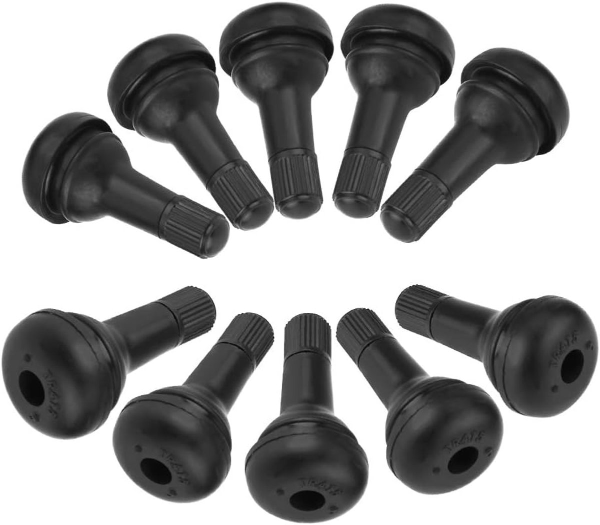 SnelShoppen - 10 Stuks Auto TR415 Rubber Ventiel Stem, Korte Rubber Ventielen voor Tubeless Velgen, Ideaal voor Standaard Voertuigen, Maximaal Veilig