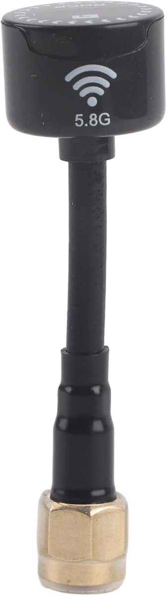 SnelShoppen - 5.8GHz Antenne 3dBi LHCP voor RC Drone, Hoge Gain Antenne van ABS, Geschikt voor FPV Racing Drone met RP-SMA Aansluiting, Zwart