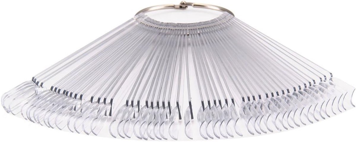 Nail Color Palette,Stick per unghie artistiche, 50 pezzi Display Fan Practice Starter Color Ring Clear Suggerimenti - ShopVlot