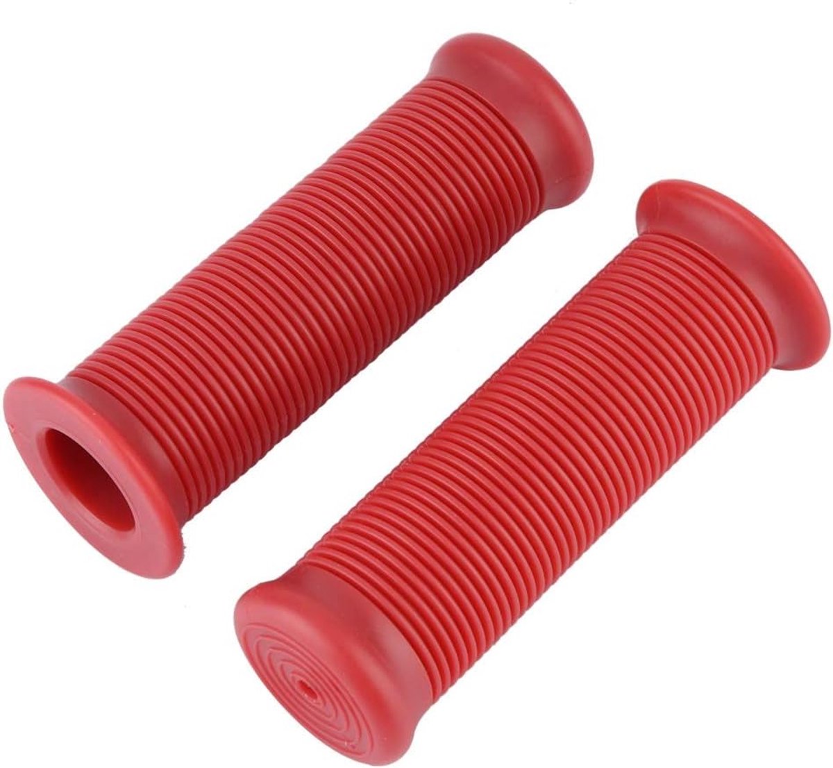 SnelShoppen - 1 inch Motorfiets Handvatten Set van 2 - Universele Vintage TPU Handgrepen voor Motoren - Rood - Eenvoudige Installatie - Duurzaam en Mi