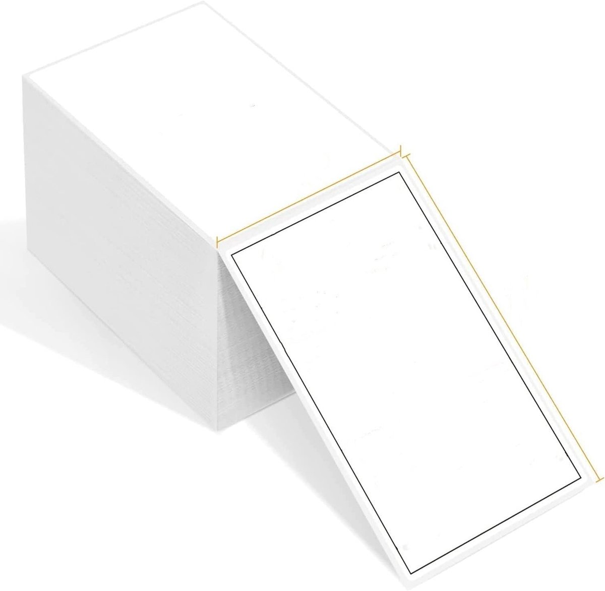 SnelShoppen - Fanfold Direct Thermal Verzendlabels 4" x 6" (101mm x 152mm) - 500 Witte Permanent Hechtende Labels voor Thermische Printer - Water- en