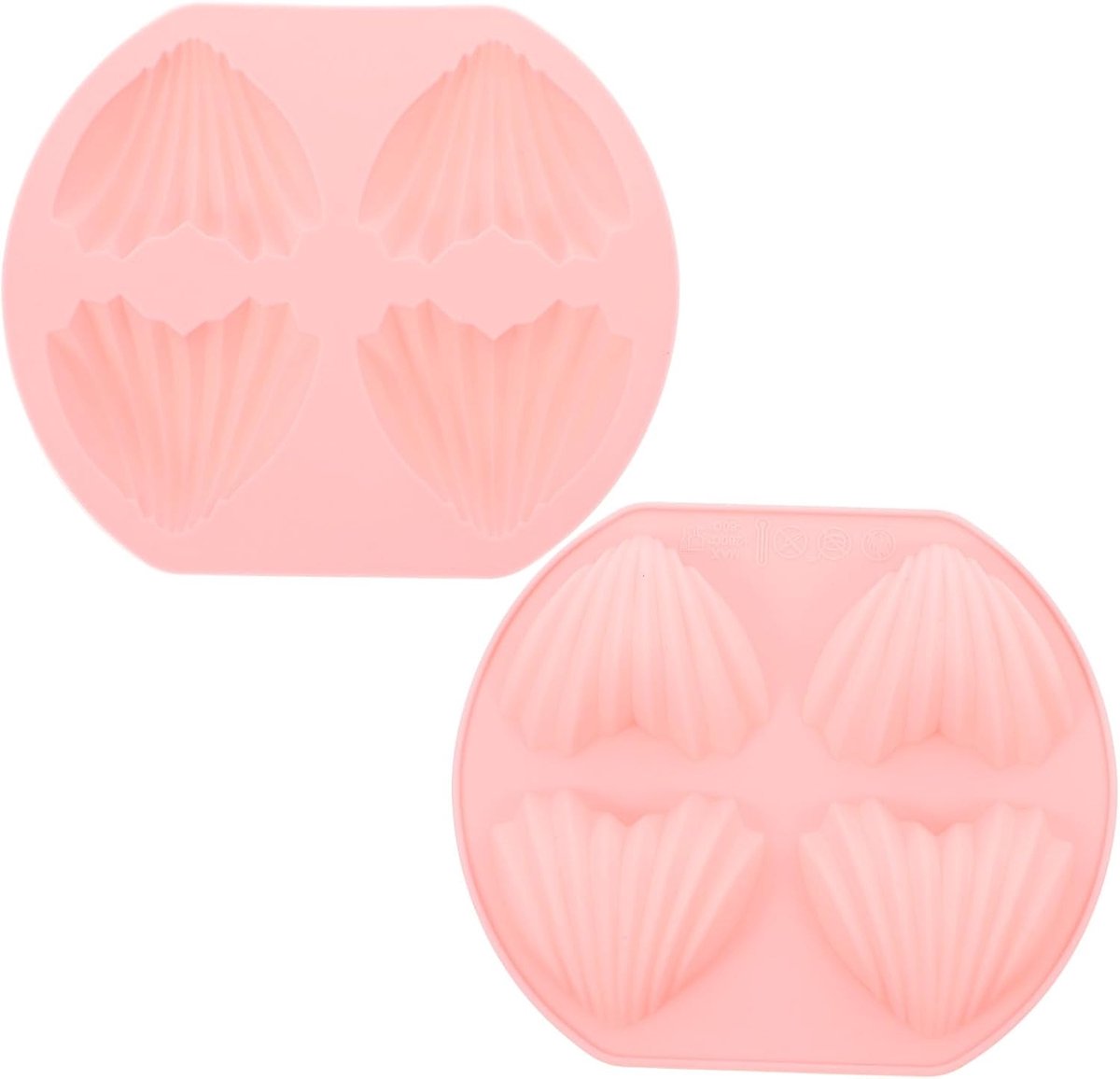 SnelShoppen - Silicone Muffin Mold 2 Stuks 4 Cavity Hartvormige Cupcake Bakvorm Bakgerei Nonstick Pan Keuken Bakken Feest