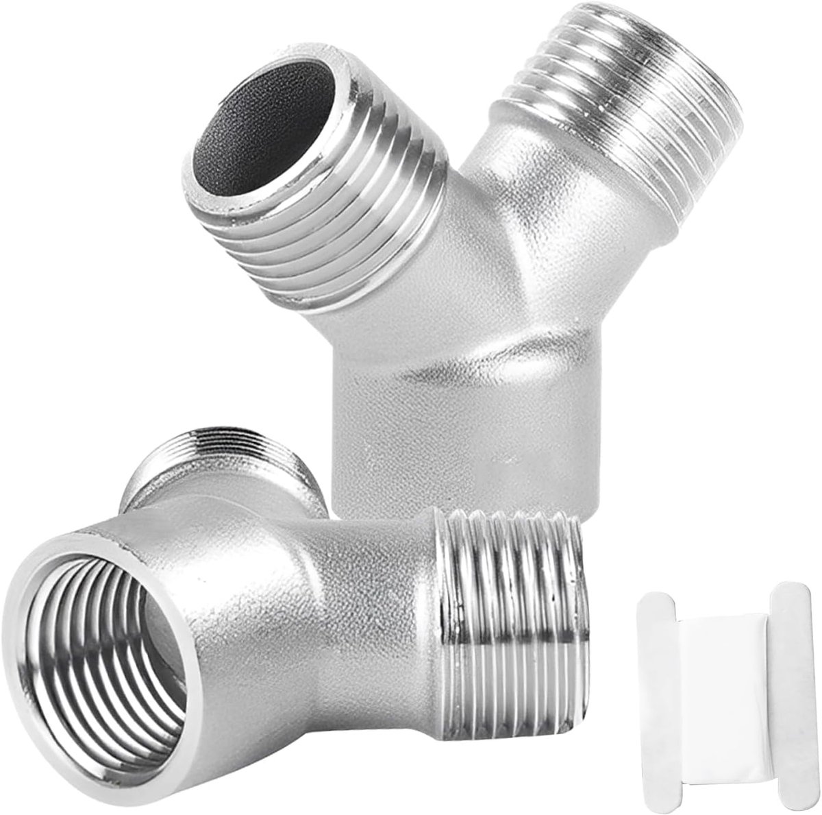 2pcs Stainless Steel Y Piece, 1/2 Inch Stainless Steel Y Distributor, 1/2" AGxAGxIG Y Piece Water Connector, Y Piece - ShopVlot