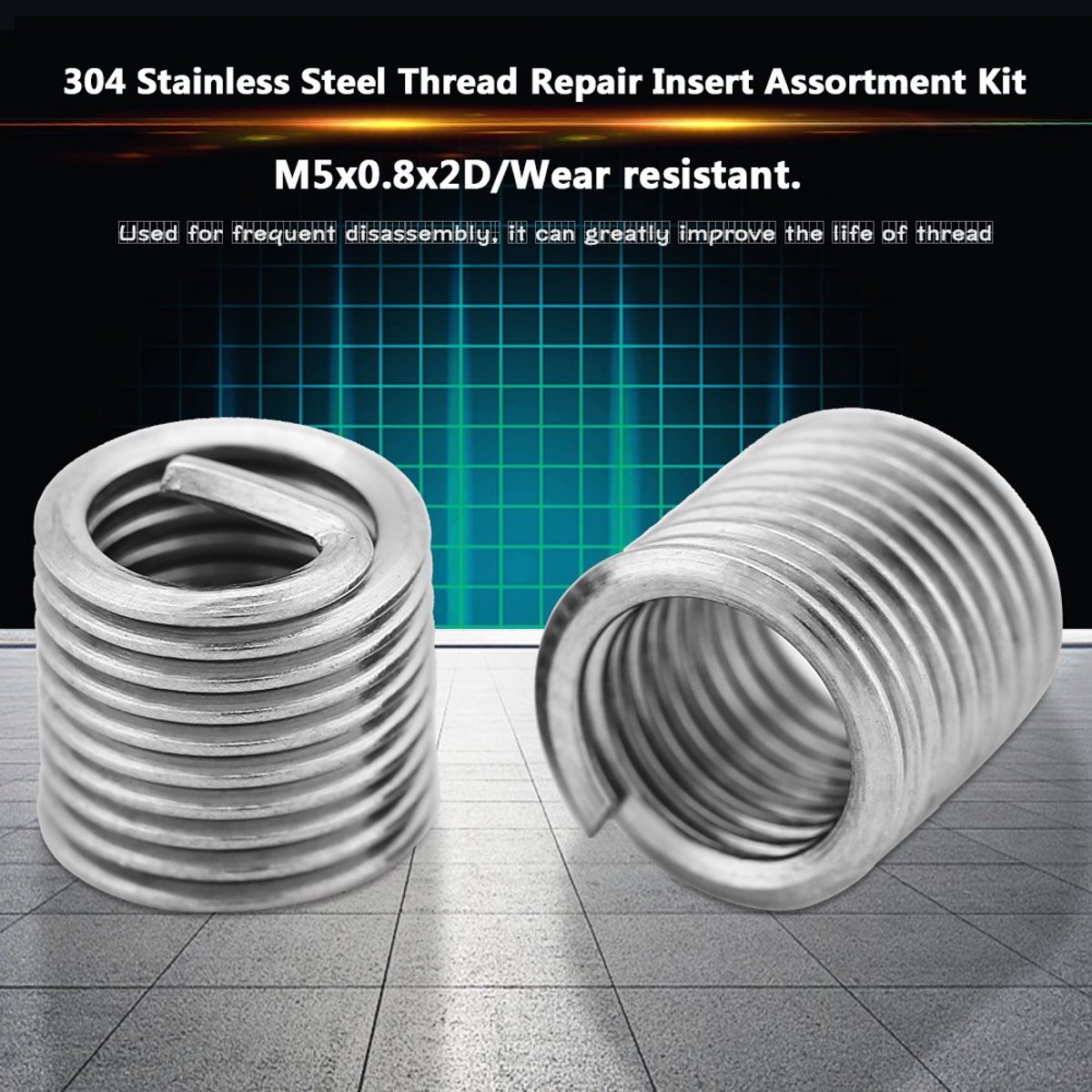 SnelShoppen - 100 stuks M5x0.8x2D RVS Draad Invoegring Sealing Lock Ring - Duurzaam en Herbruikbaar voor Sterke Verbindingen