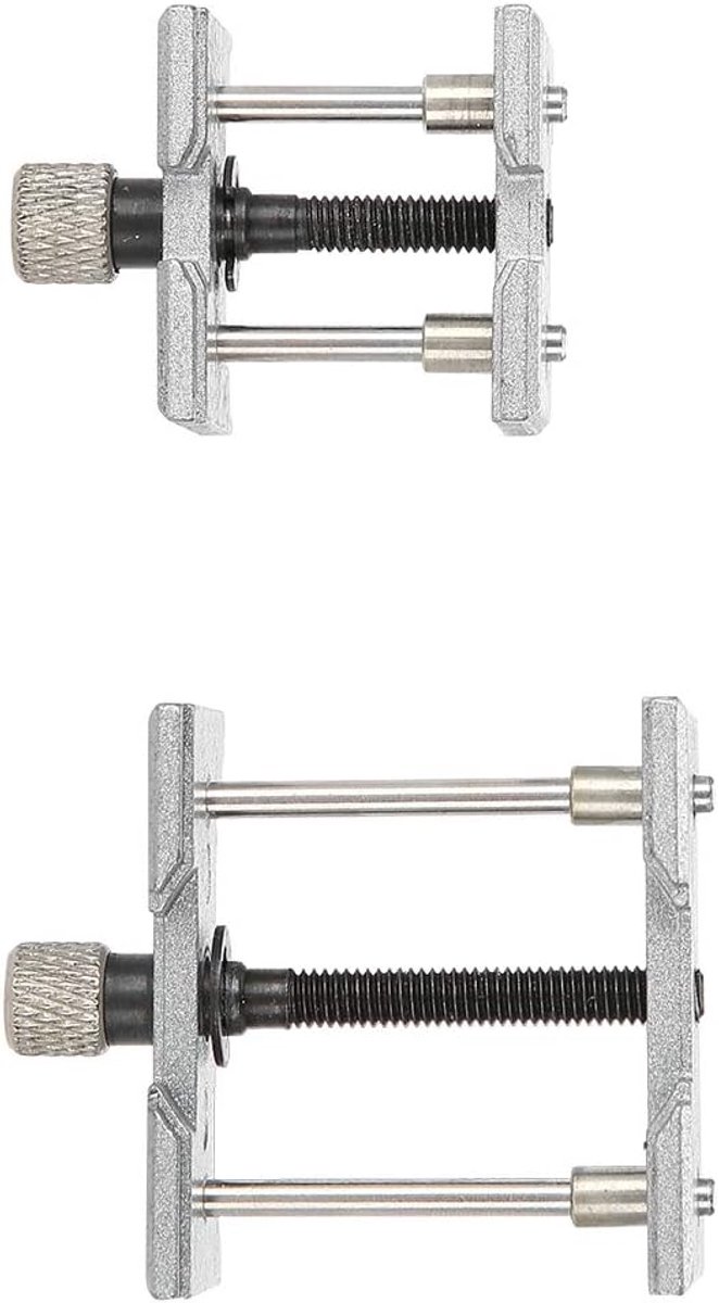 SnelShoppen - Watch Movement Holder 2 Zitplaatsen Metaal Horloge Beweging Klemhouder Basis Reparatie Onderhoud Gereedschap