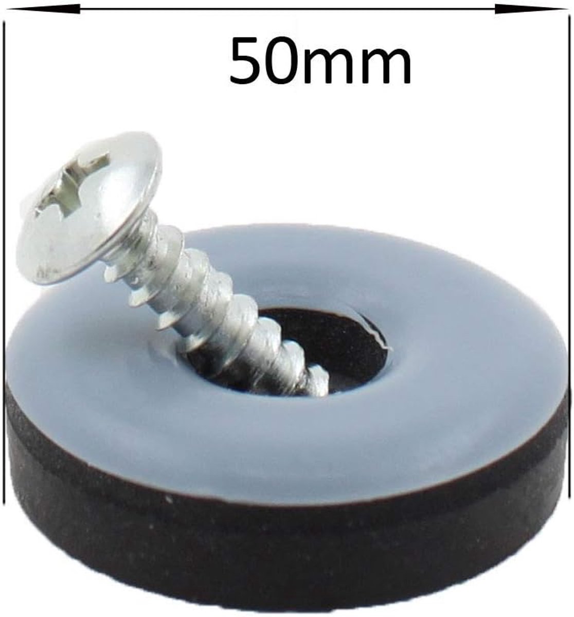 4pcs) 50mm Round Screw PTFE Teflon Furniture Glides by Lifeswonderful® - ShopVlot