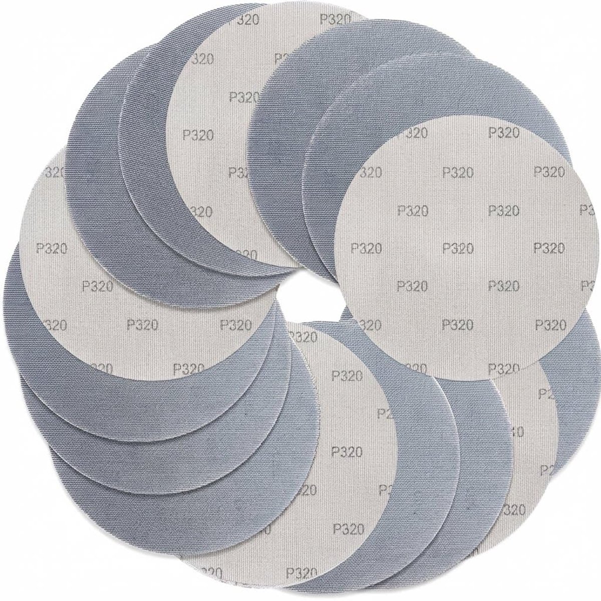 SnelShoppen - Schuurrooster 225 mm Klittenband, 15 Stuks Schuurschijven 225 mm Korrel 320 voor Plafondschuurmachine en Droogbouwschuurmachine - Effici