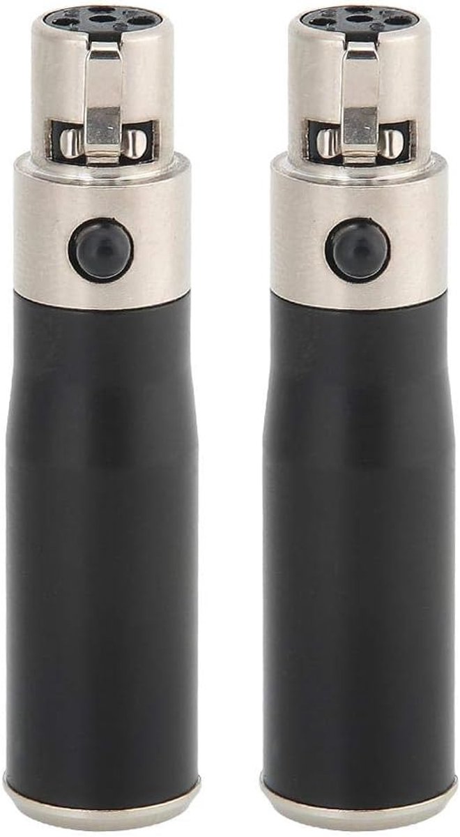 SnelShoppen - 2PCS Mini XLR 3-polige Male naar 4-polige Female Adapter, Duurzame Zinklegering, Audio Connector voor SLR Camera's, Professionele Camera