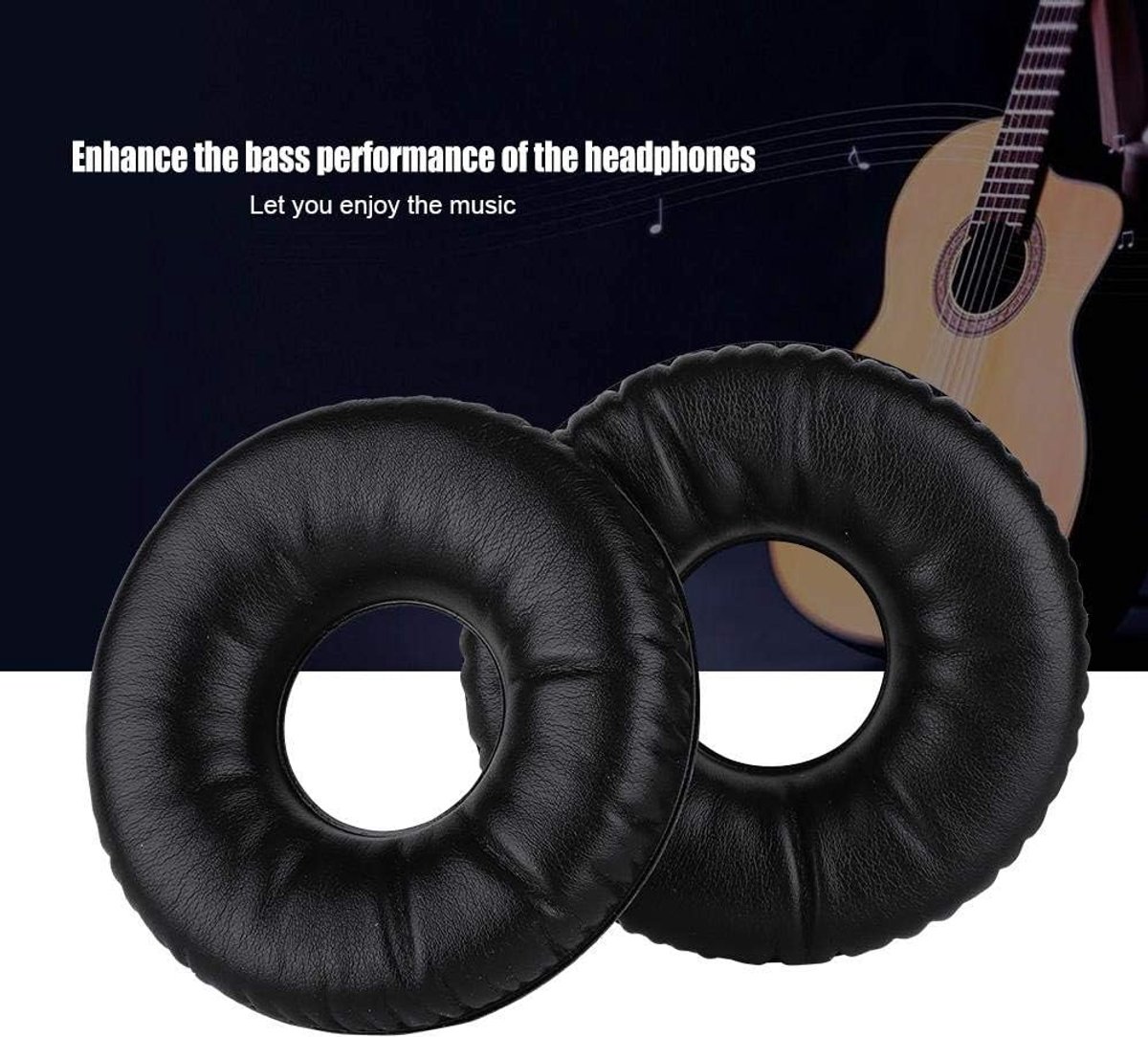 SnelShoppen - Zwarte Katoenen Oorkussens voor HD Hoofdtelefoons, Vervangende Kussens voor AKG K121 K121S K141 MK II K142, Comfortabel en Duurzaam