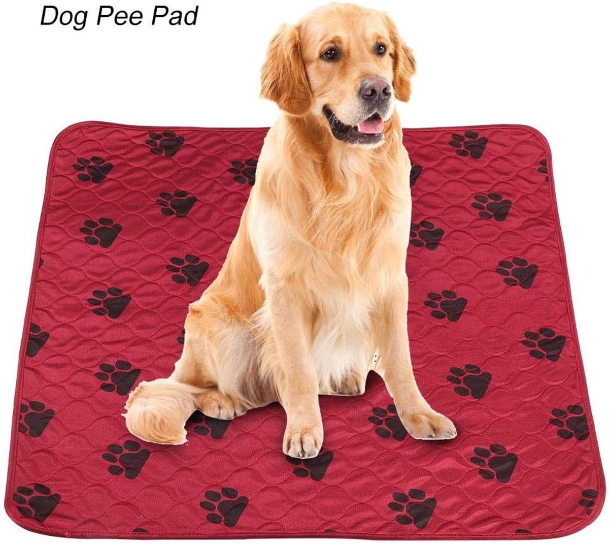 SnelShoppen - Training Mat voor Huishoudelijke Training, Waterdicht, Wasbaar, Herbruikbaar voor Honden en Katten (70 x 80 cm, Rood)