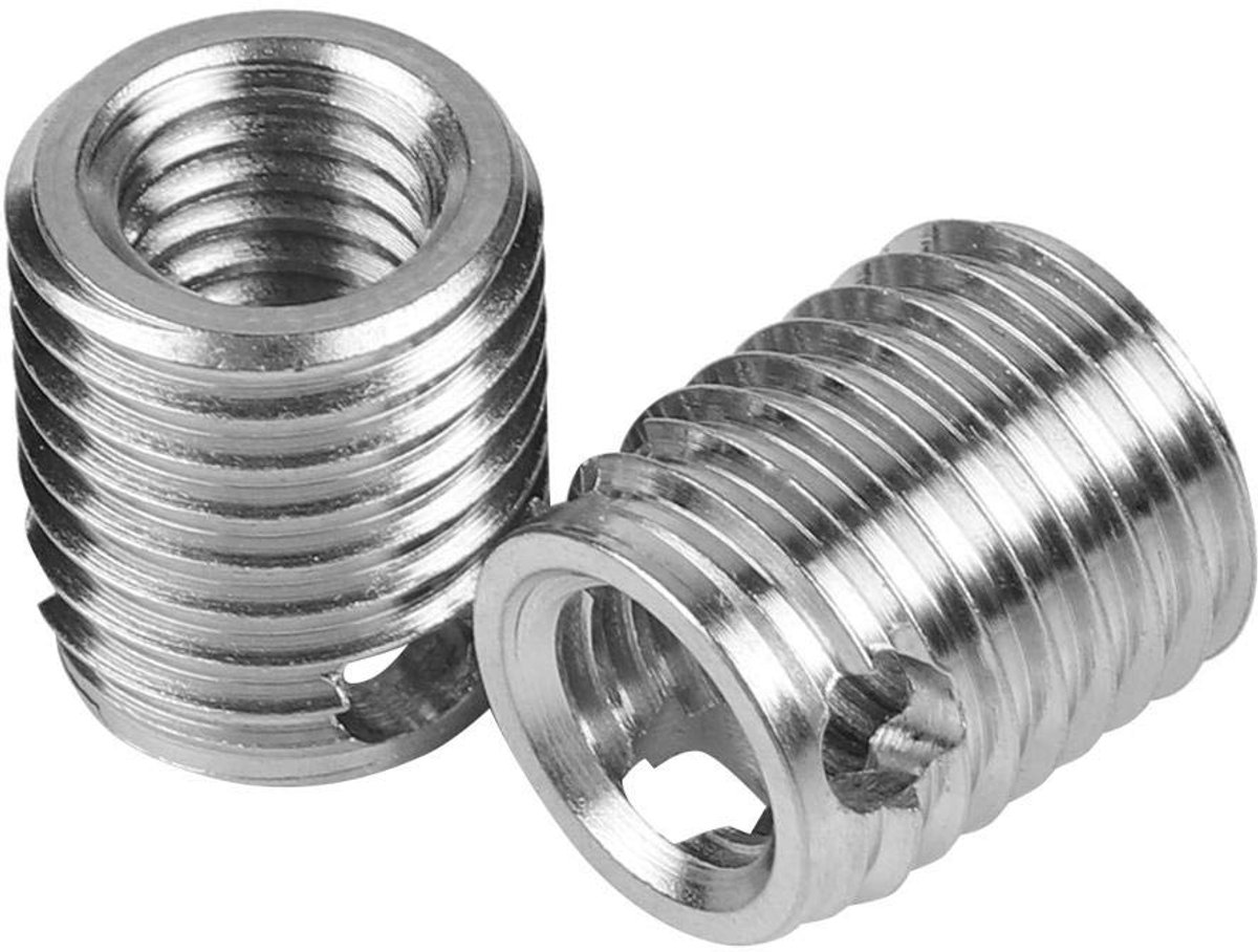SnelShoppen - 10 Stuks Zelftappende Draadinvoegen - Akozon Draadherstel Invoegen - 308 Type 3-Gat - Roestvrijstaal SUS303 - Ideaal voor Verbeterde Ver
