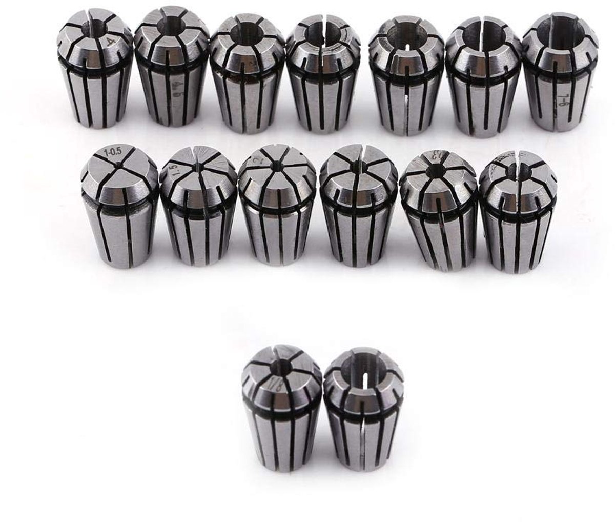 SnelShoppen - ER11 Spring Collet Set 15pcs - Hoge Precisie CNC Spindle Collet Chuck - Springstaal voor CNC Frezen en Draaien