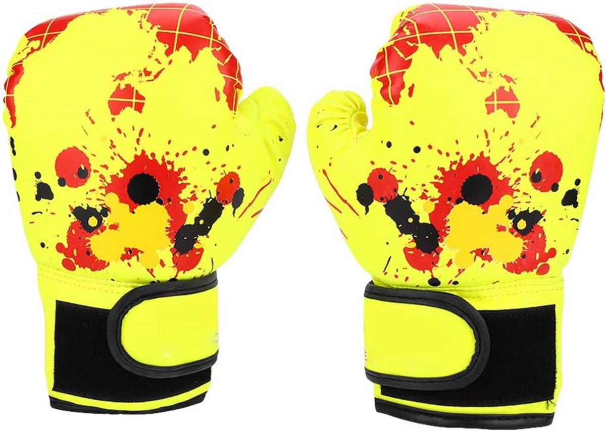 SnelShoppen - Kinder PU Bokshandschoenen Cartoon Figuren MMA Muay Thai Sparren Training Handschoenen Kickboksen voor Kinderen 2-11 Jaar