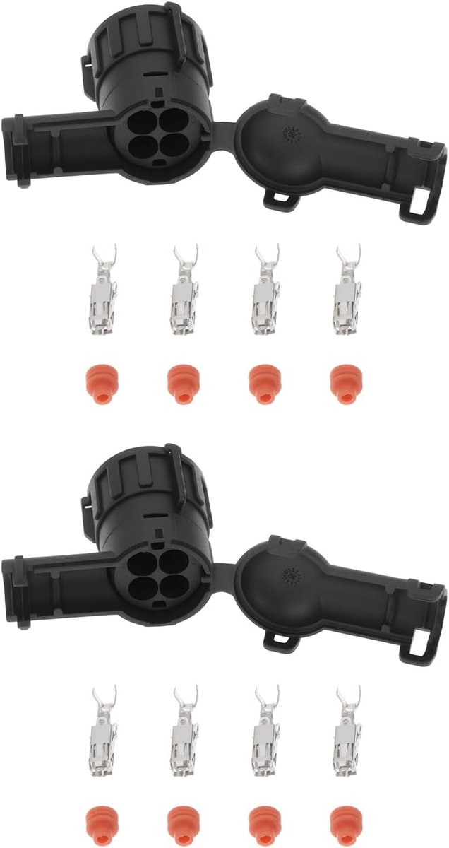 SnelShoppen - 2x 4Pin Generator Connector Plug 193036 DJ3043Q-2.5-21 voor Auto Motorfiets - Sterke Verbinding, Eenvoudig te Vervangen, Veelzijdig Gebr
