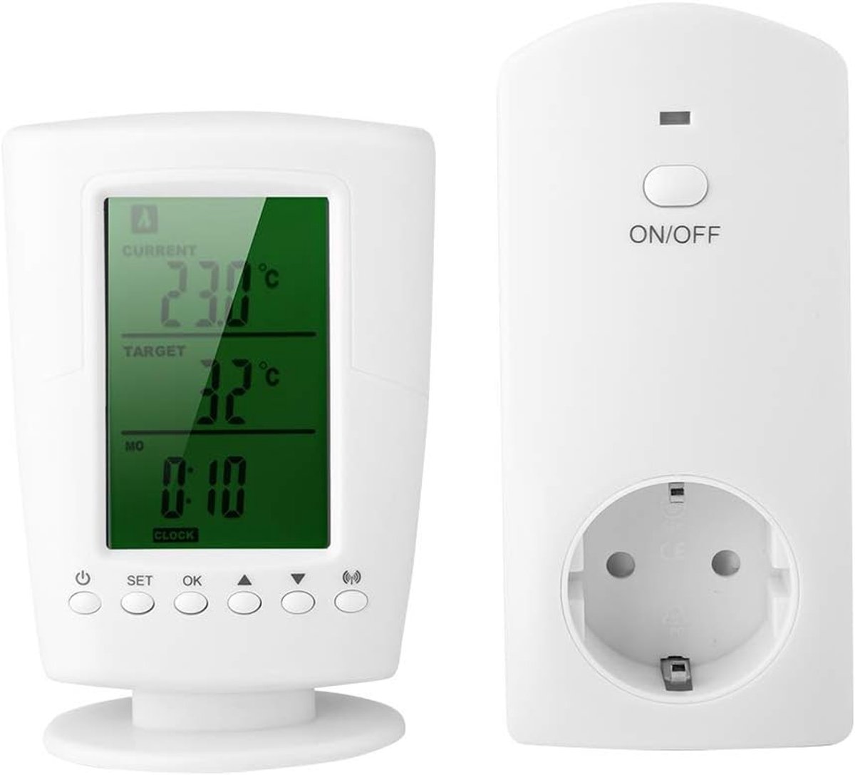 SnelShoppen - Draadloze Thermostaat, Socket, Digitale Temperatuurcontroller, Programmeerbare Socket, Huishoudelijk, Intelligente Temperatuurregeling,