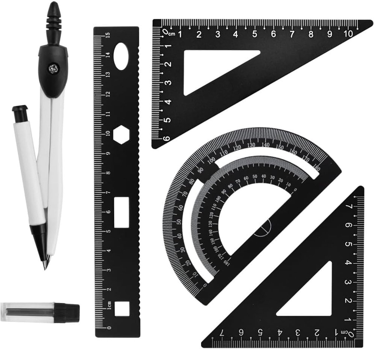 SnelShoppen - Handbediende Draagbare Geometrische Compas voor Precisie, Teken- en Meetwerk, Ideaal voor School, Hobby en Professioneel Gebruik