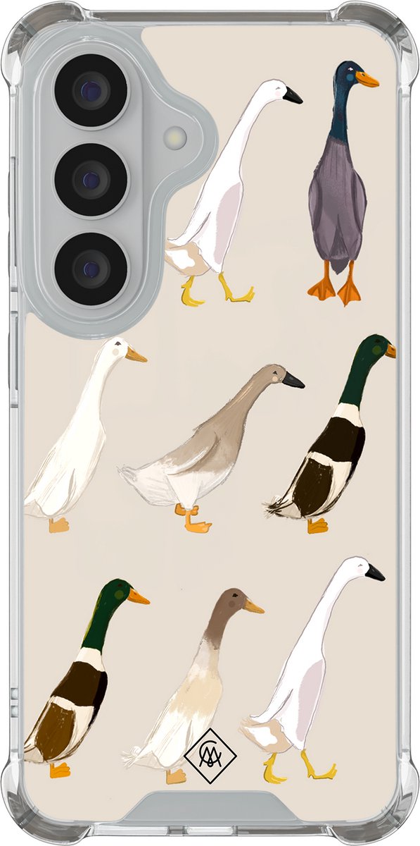 Casimoda® hoesje - Geschikt voor Samsung Galaxy S26 Plus - Duck Life - Shockproof case - Extra sterk - TPU/polycarbonaat - Bruin/beige, Transparant
