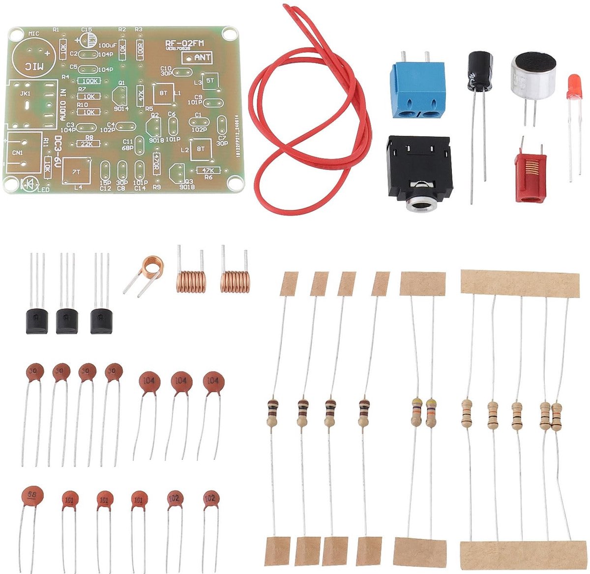Solidchoice - DIY FM-zender Kit 88-108MHz - Draadloze Microfoon met Uitzendbereik van 5-50m