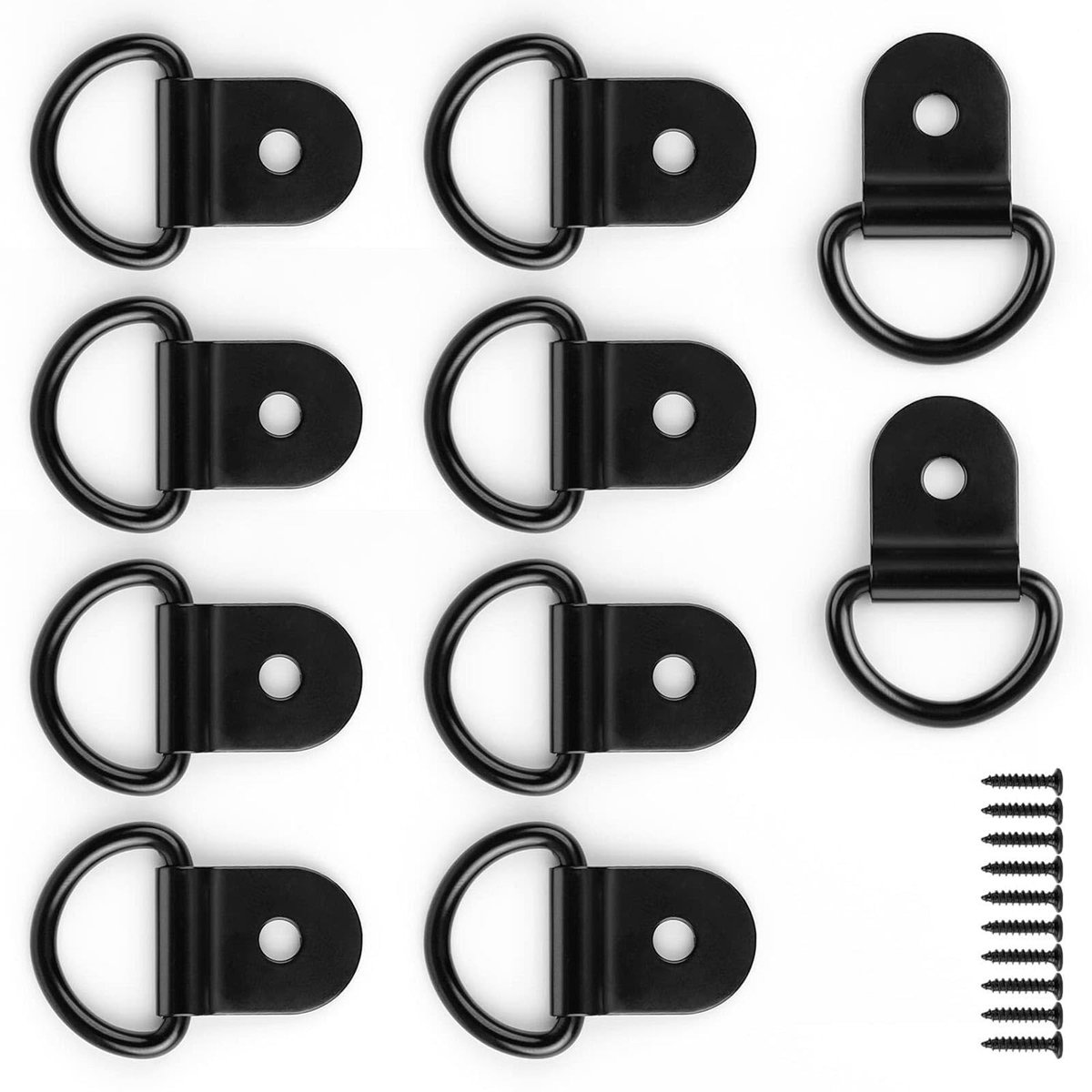Solidchoice - 10 stuks D-ring sjorringen voor aanhangers - Draagvermogen 100 kg