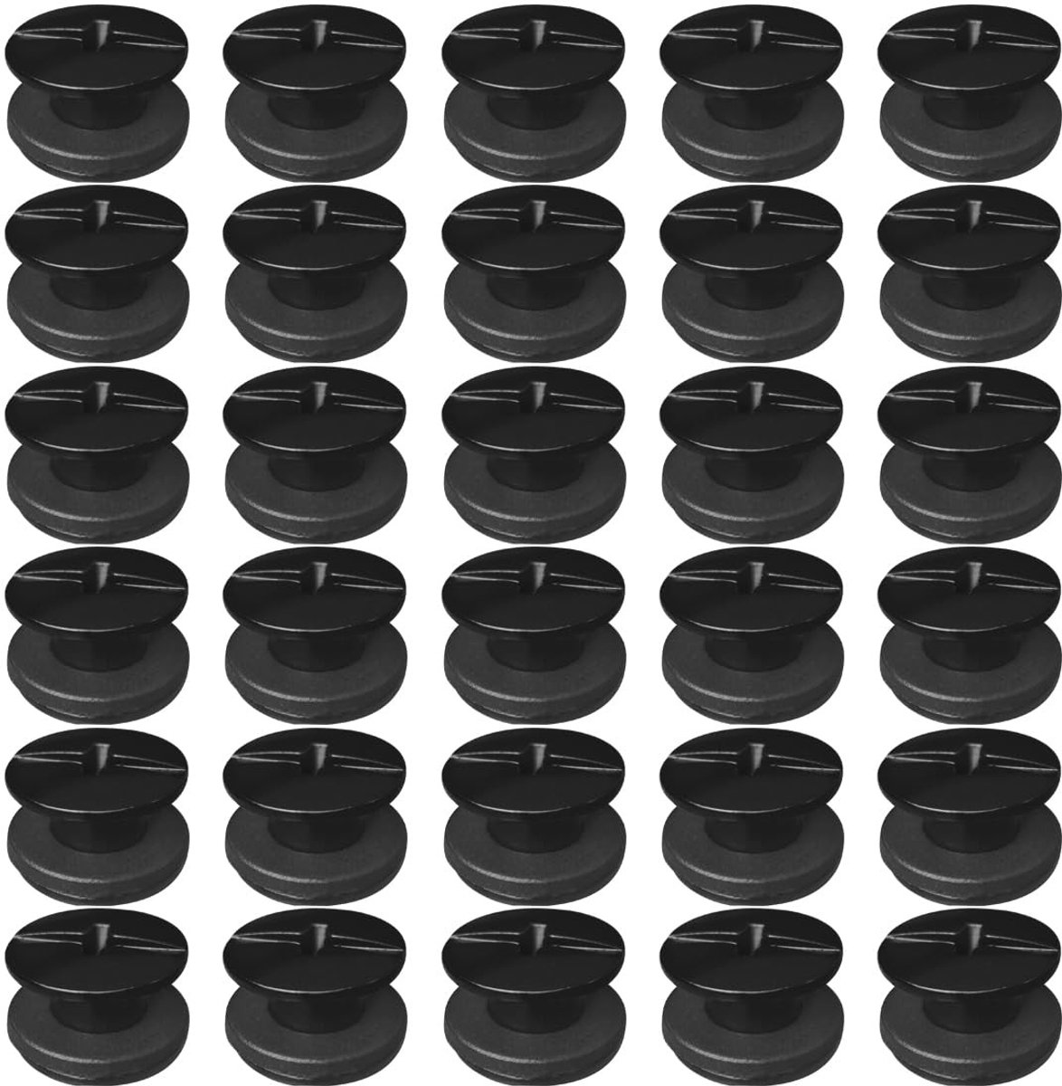Solidchoice - Chicago Boekschroeven 30 Stuks Roestvrij Staal M5 x 4 mm Mat Zwart