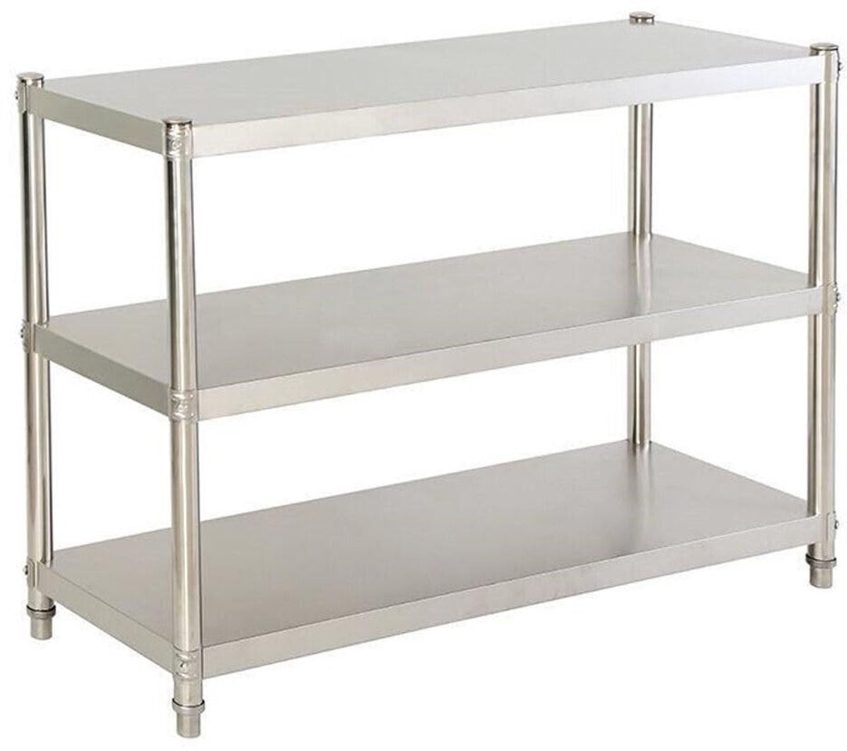 Solidchoice - Roestvrijstalen Keukenrek met 3 Planken, Heavy Duty