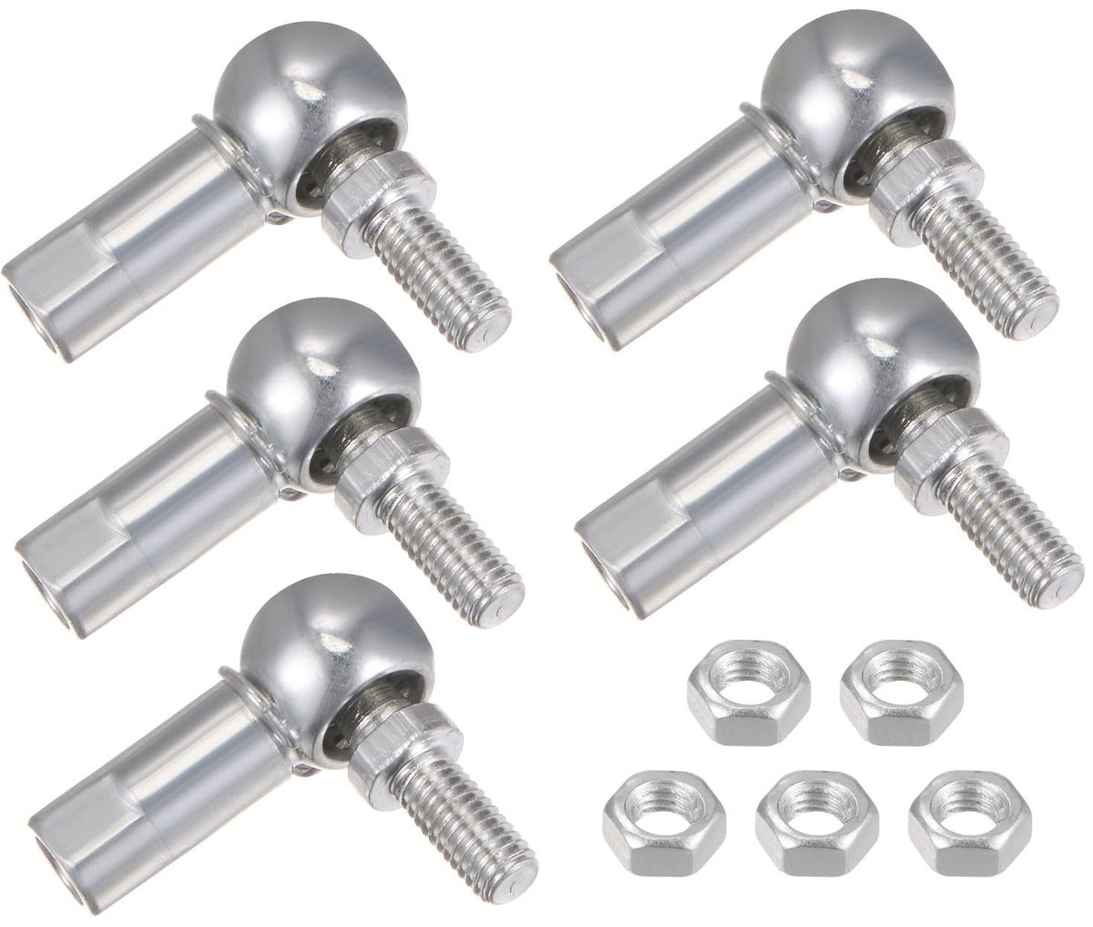 Solidchoice - Set van 5 Ball Joint Lagers M5 x 0.8 Zelfluberend Carbon Staal