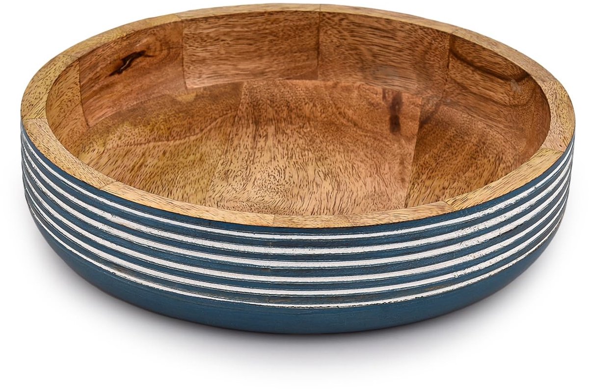 Solidchoice - Mangohouten Decoratieve Kom voor Woondecoratie