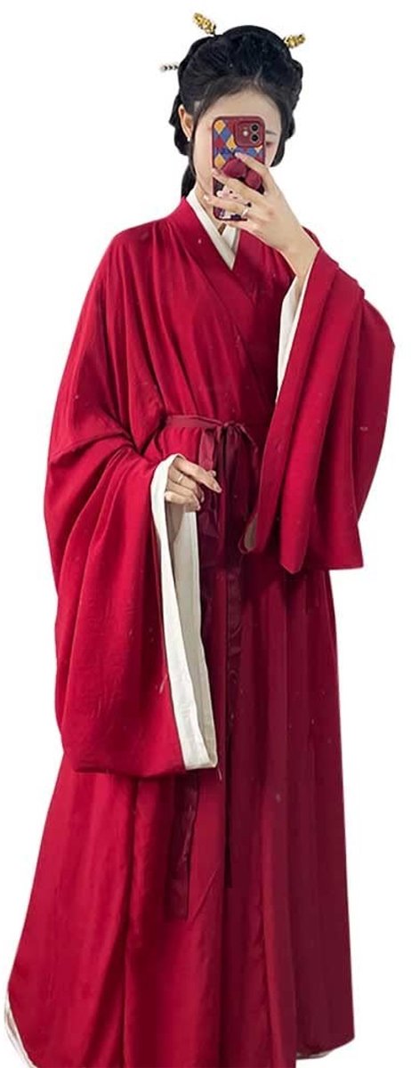 Solidchoice - Traditionele Chinese Hanfu Kostuum met Ceintuur