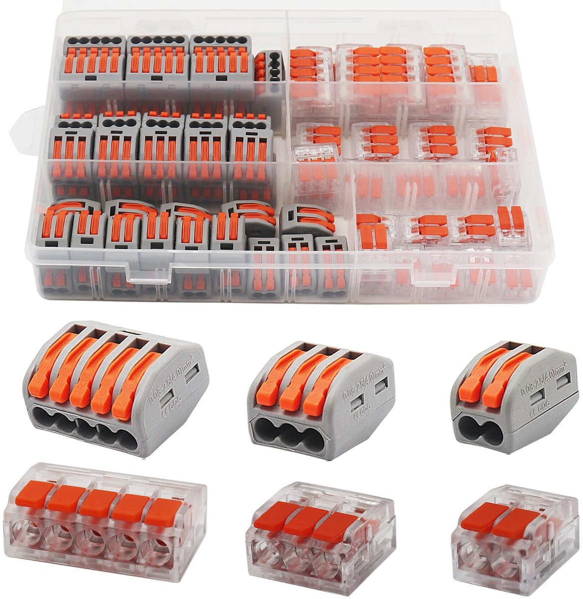 Solidchoice - 75 Stuks Elektrische Klemmen voor Snelle Aansluitingen - Inclusief Diverse Polen