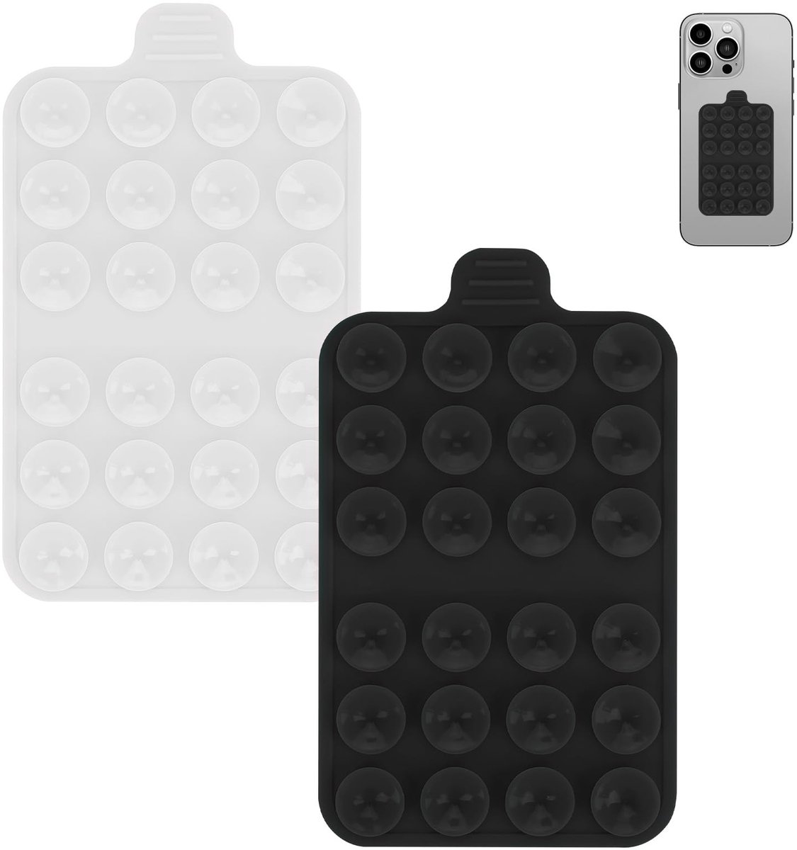 Solidchoice - 2 Stuks Silicone Telefoon Zuignapsteun