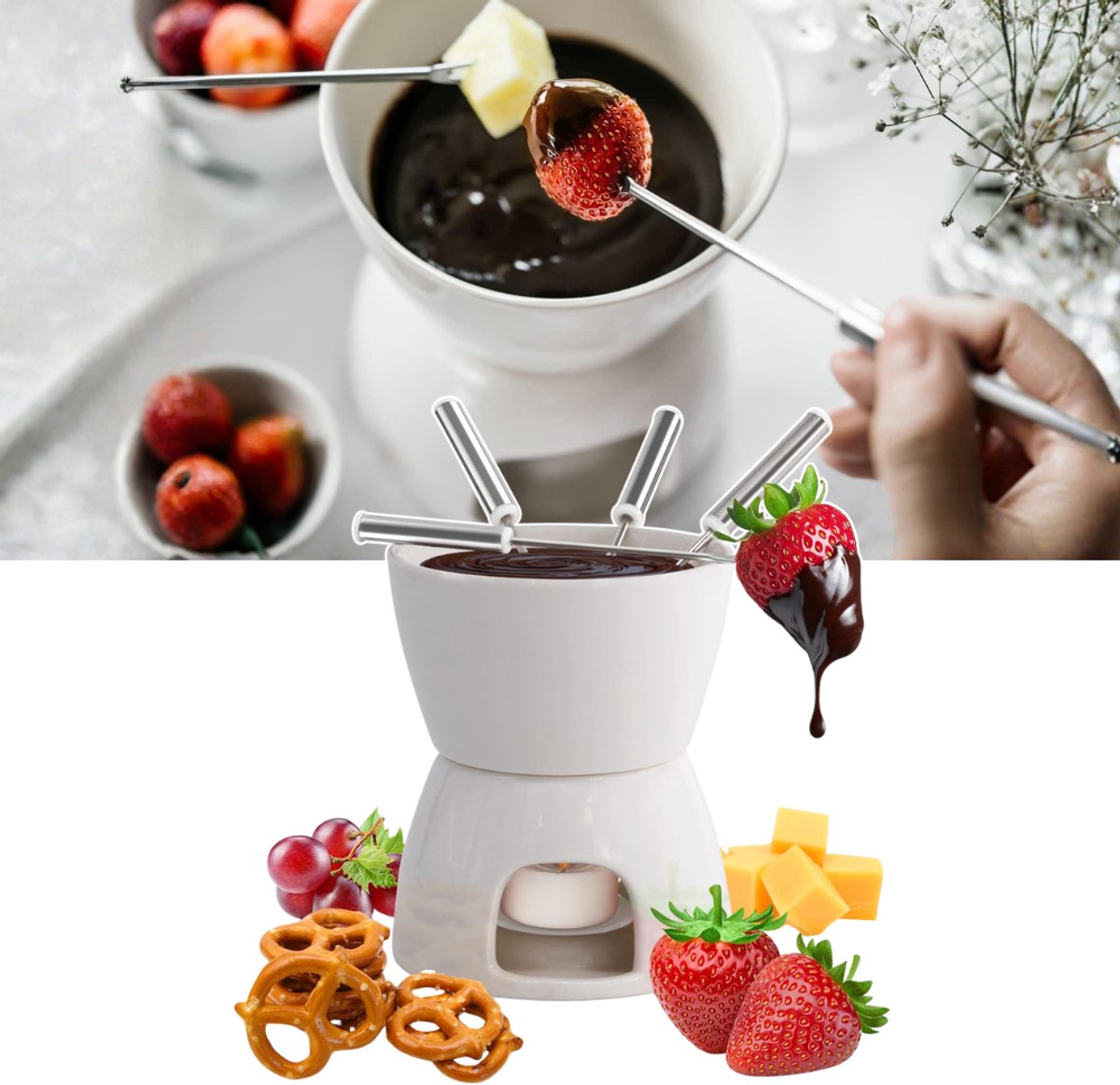 Zavio® Fondueset - Fondue - Fonduepan