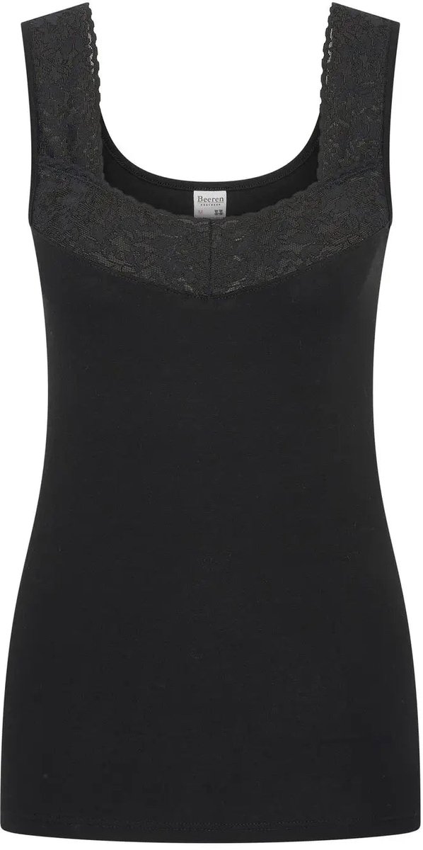 Beeren dames comfort feeling hemd met kant Dianne - Zwart / L