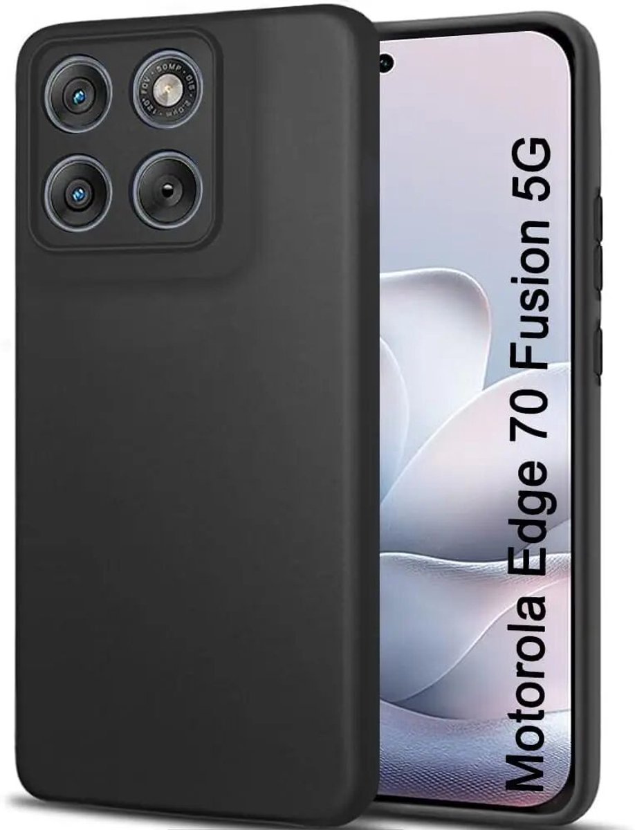 Zwart TPU Hoesje Geschikt voor Motorola Edge 70 Fusion - Back Cover Case - Lichtgewicht - Ultra Dun - Flexibel - Zacht