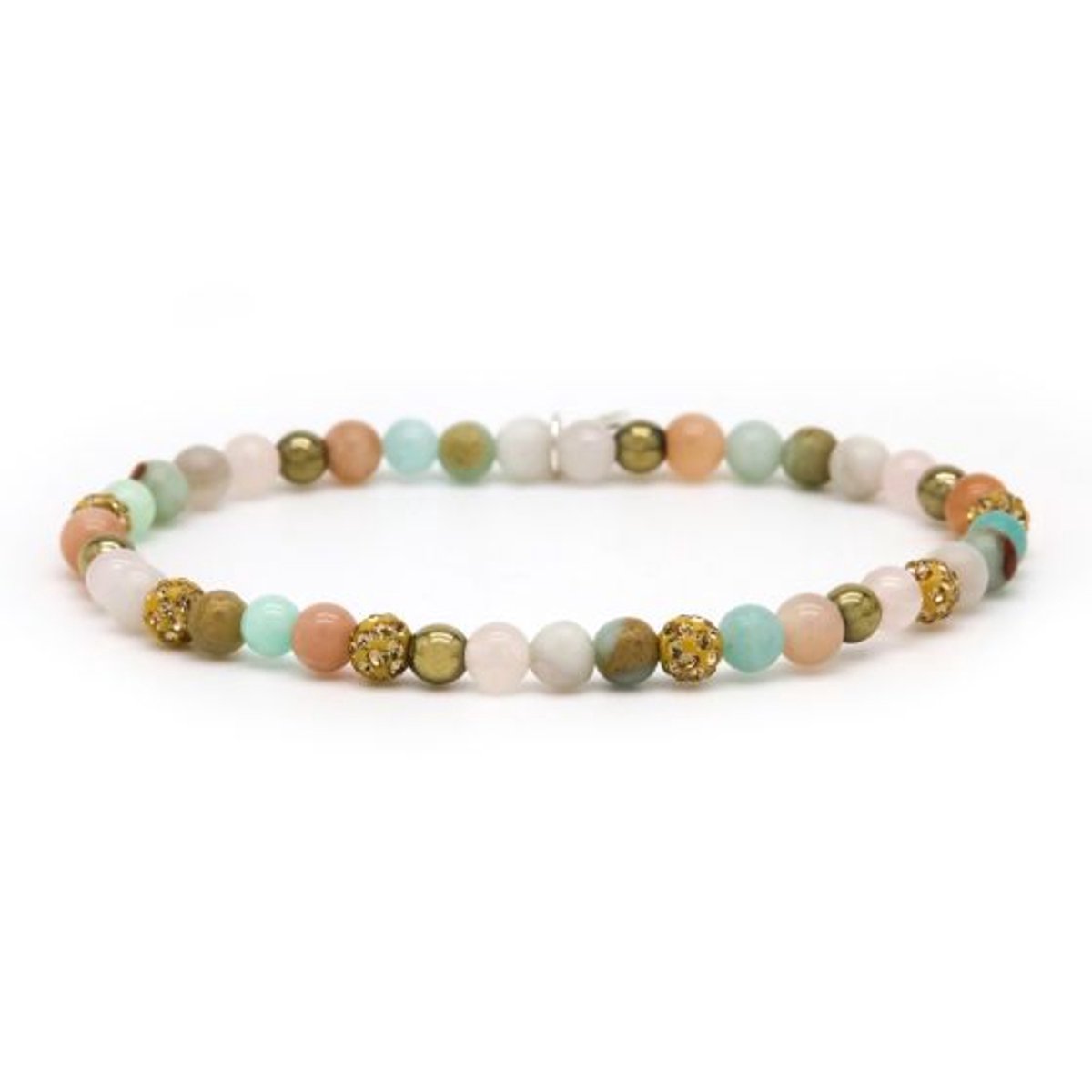 Karma Armband (Sieraad) Spiral Nala XXS Elastic (gold crystal) Gold