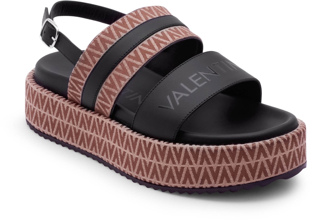 VALENTINO Dames Plateau Sandaal Maat 40 - Zwart / Beige