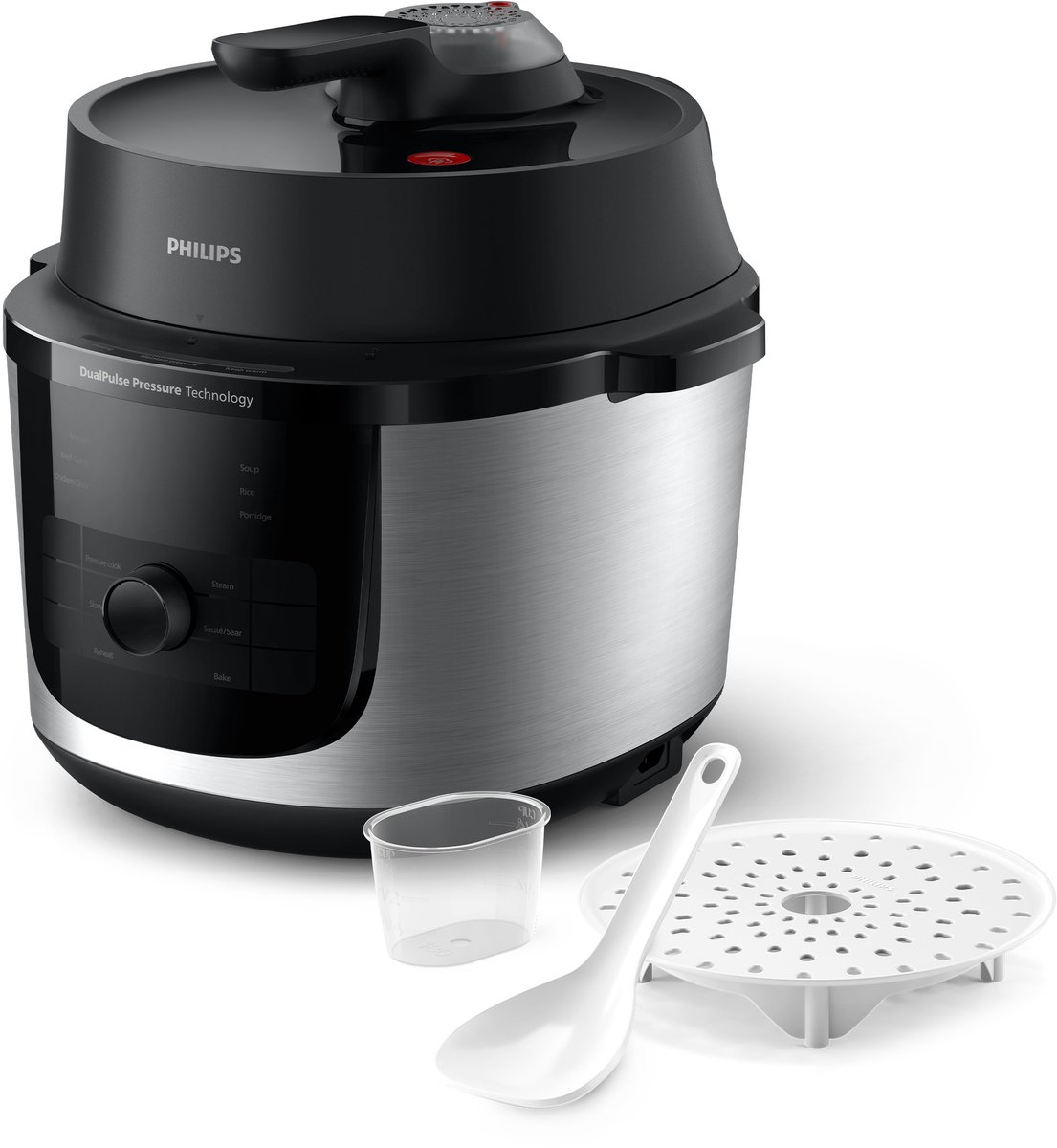 Philips 3000-serie Multicooker - Snelkookpan - Pressure Cooker - 6 Liter - PFAS-vrij - 13 programma's - Automatische drukafgifte - HD2616/70 thumbnail 2