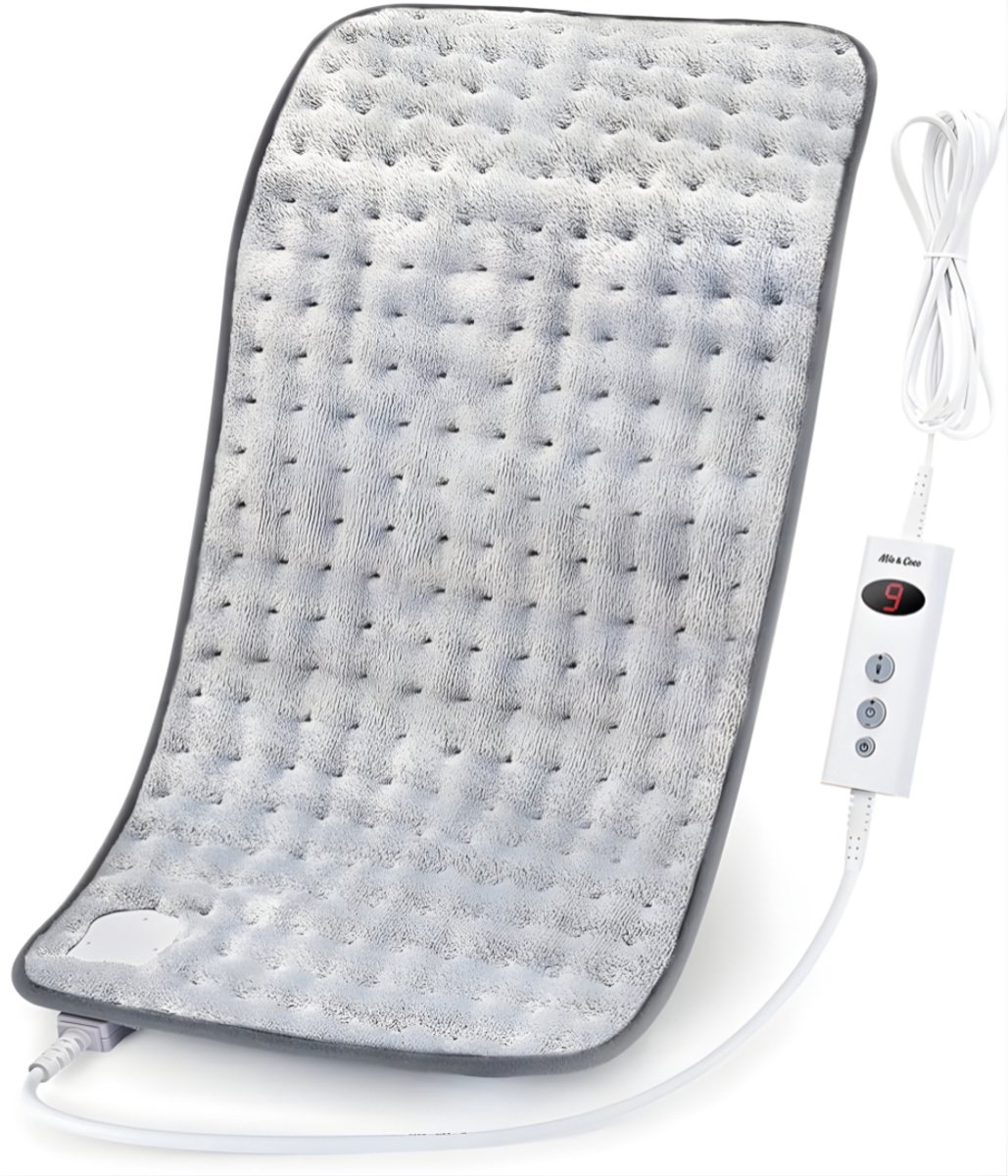 Ploutos® Warmtekussen - Voedingskussen voor Rug & Nek - Elektrisch Warmtekussen - Grijs - 30cm x 11cm x 11cm
