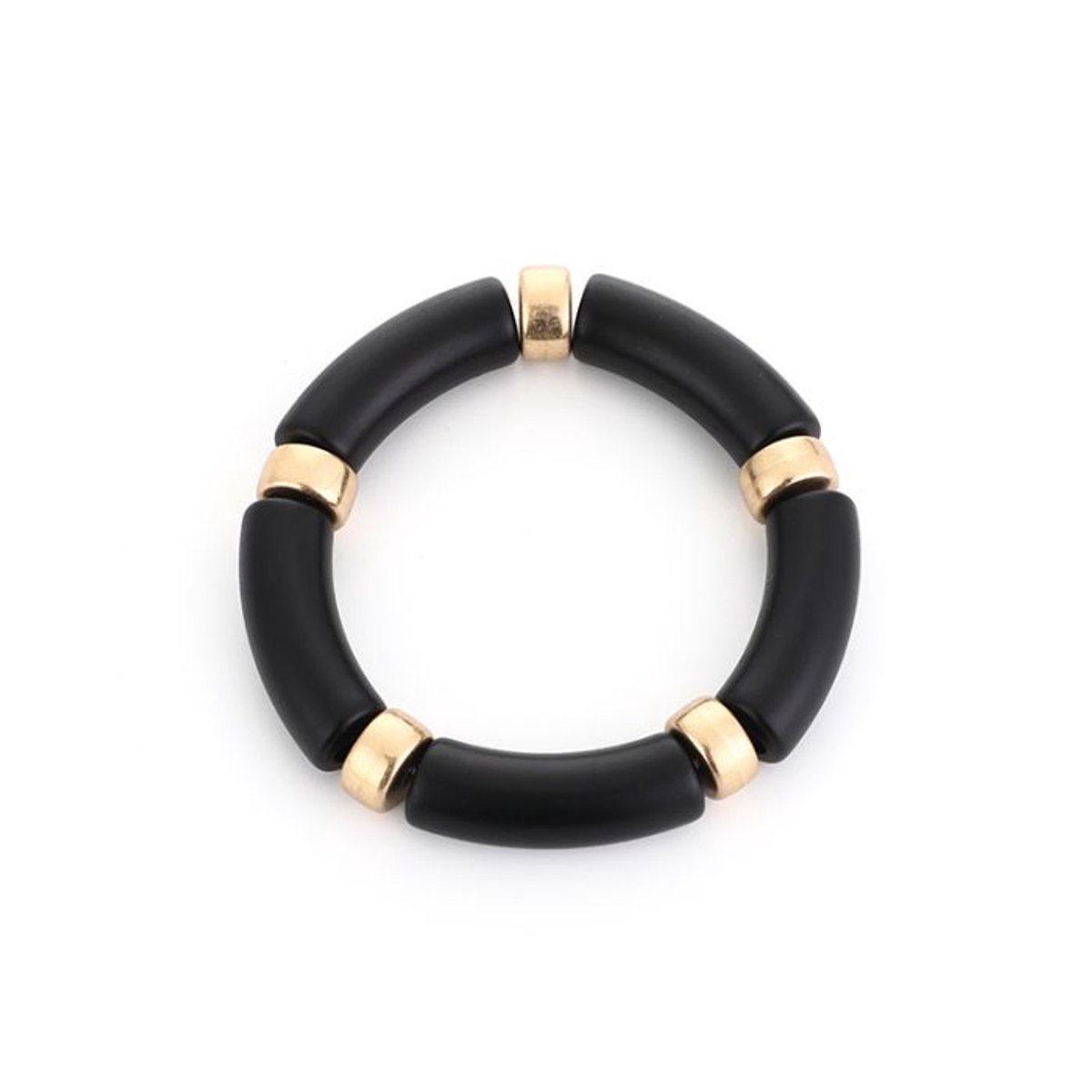 Bijoutheek Armband (Sieraad) Statement Kralen Elastisch Black