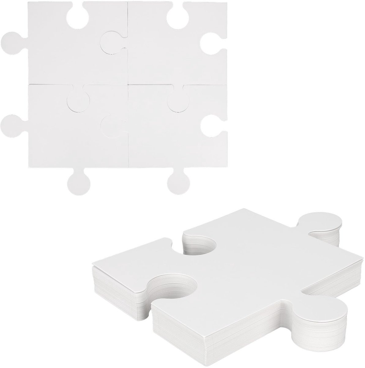 Solidchoice - 30 Stuks Lege Puzzels om Op Te Tekenen - 23x20cm DIY Kunstprojecten voor Kinderen en Volwassenen
