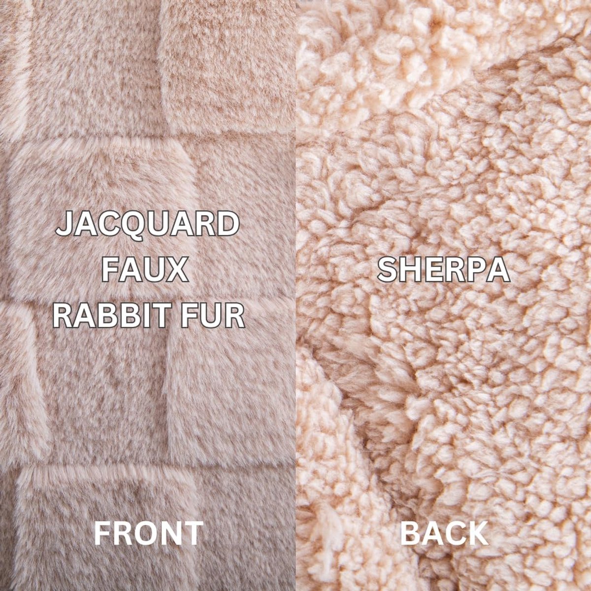 Tiseco - Plaid RAVA - super soft fabric - checked pattern - 150x200 cm, beige - ShopVlot