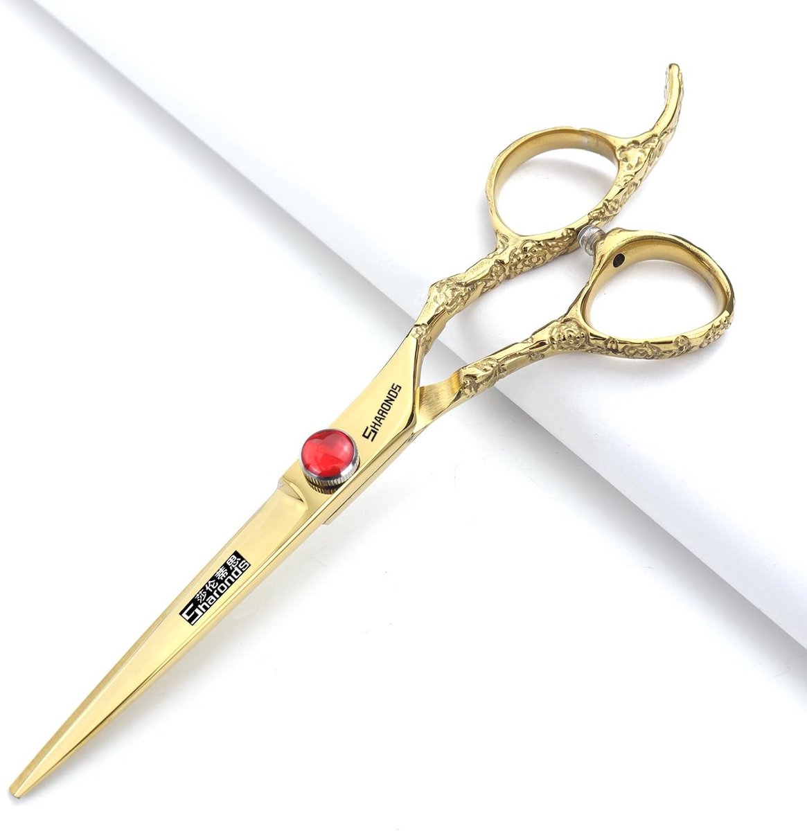 Gold Professional Hairdressing Scissors 6" 7" Barber Scissors Set (6" Cut) - ShopVlot