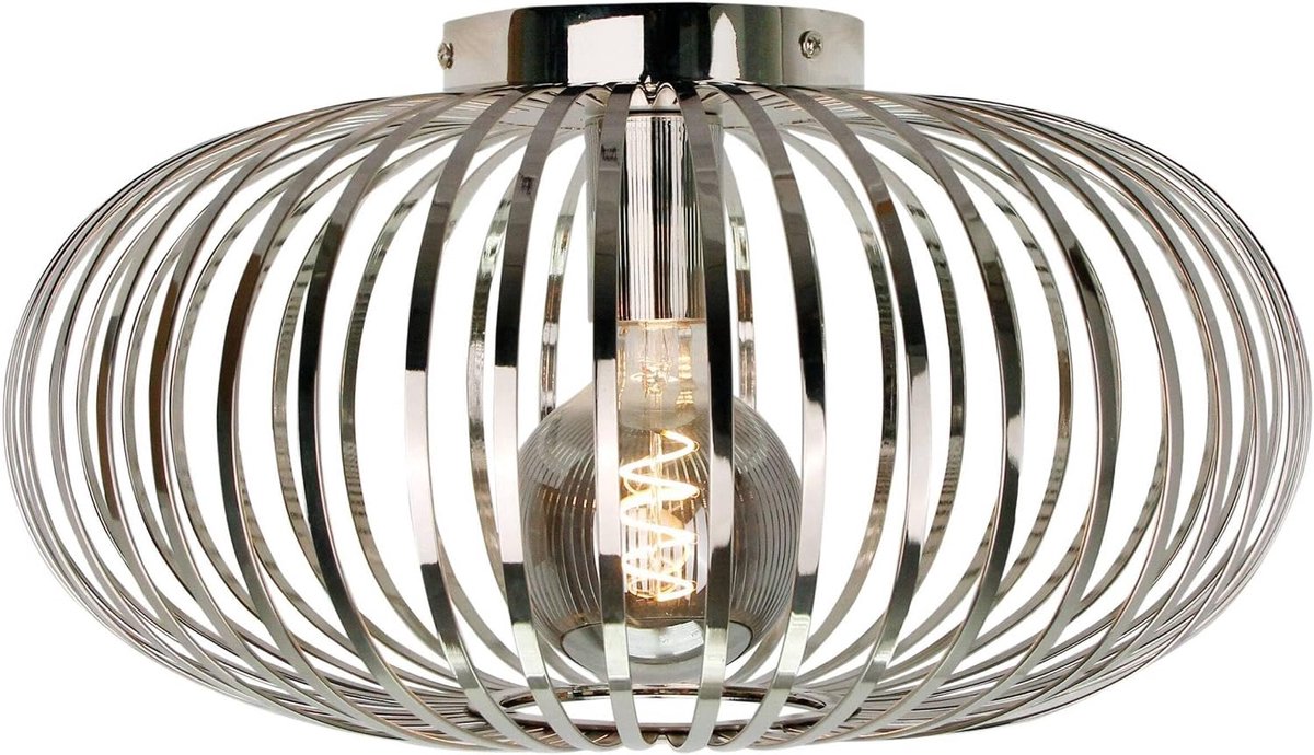 Curvato ceiling light 1 light Diameter 40 cm E27 Chrome - ShopVlot